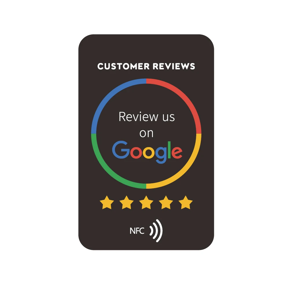 Google Review NFC Card Increase Your Reviews PVC Material Standard Card Size Google Tap To review Cards