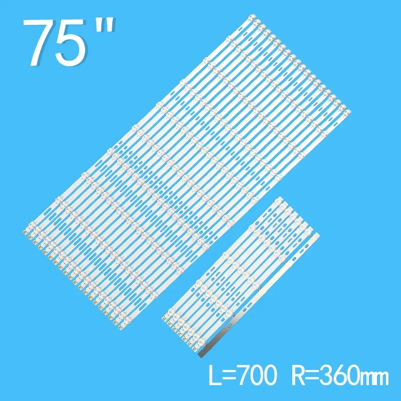 28pcs/Kit LED for 75X8500C XBR 75X850C XBR 75X850E SVA750A03 Rev04 5LED B Type 3528 140827 10LED A Type S750QF59 V0 96.75S02.201