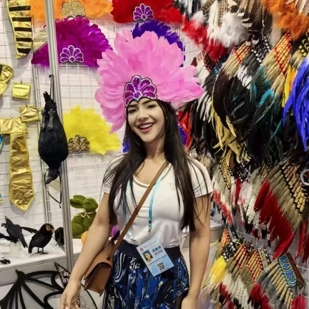 

Головной убор с индийскими перьями, богемный головной убор с гусиными перьями, повязка на голову, фотошар, костюм для вечеринки, аксессуары, реквизит