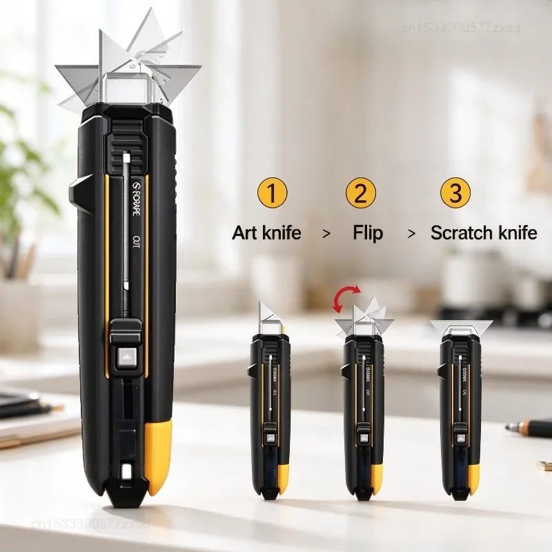 ToughBuild Genuine Deformation Scraper Art Knife Wall Paper Metal Deformation Tool Knife Folding Utility Knife Set Hand Tools
