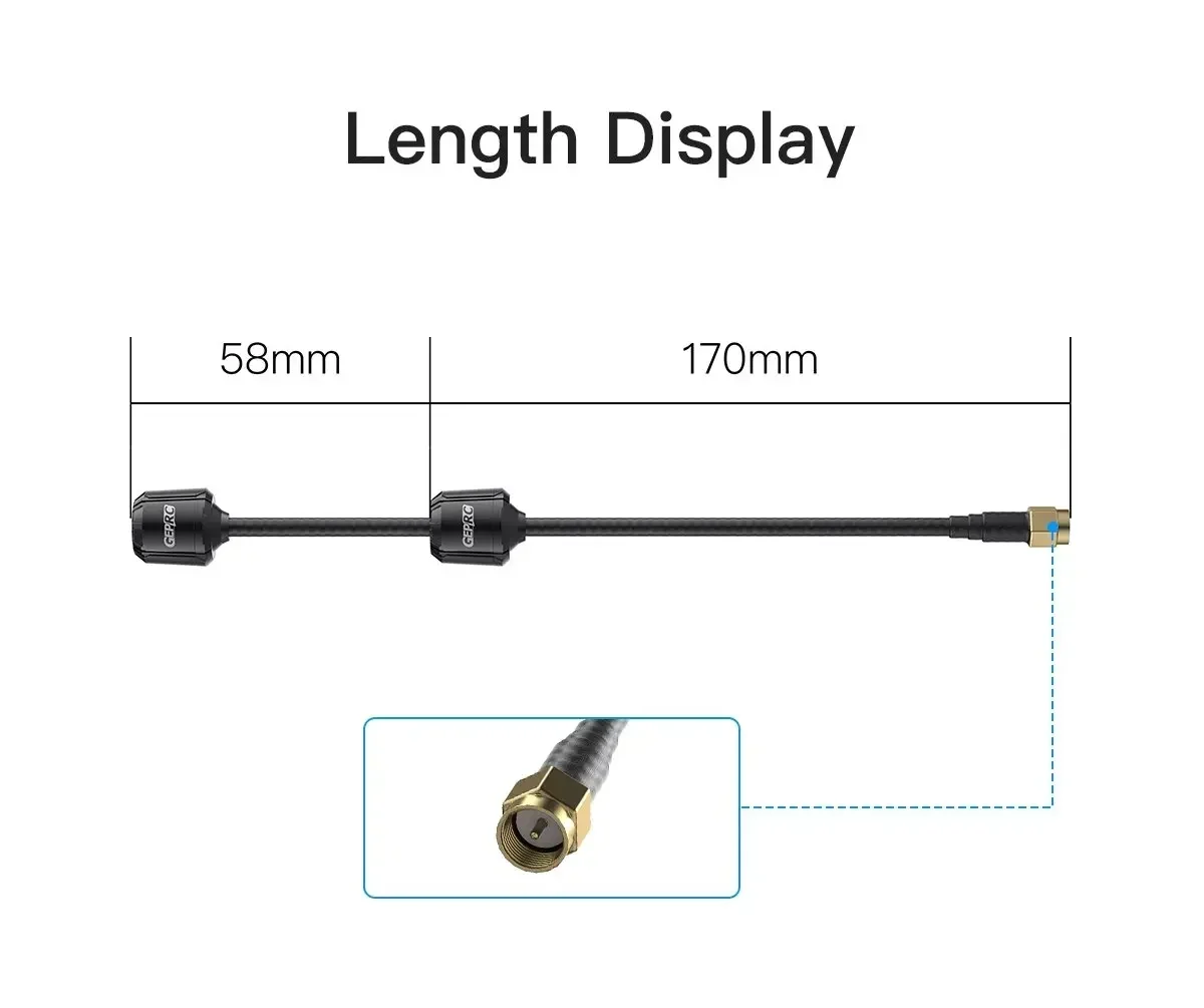 Maple Leaf Antenne Moxon sans fil 868 MHz/915 MHz/2,4 GHz SMA mâle/RP-SMA mâle pour FPV Racing Quadcopter Frsky R9M Télécommande (1 pièce SMA mâle