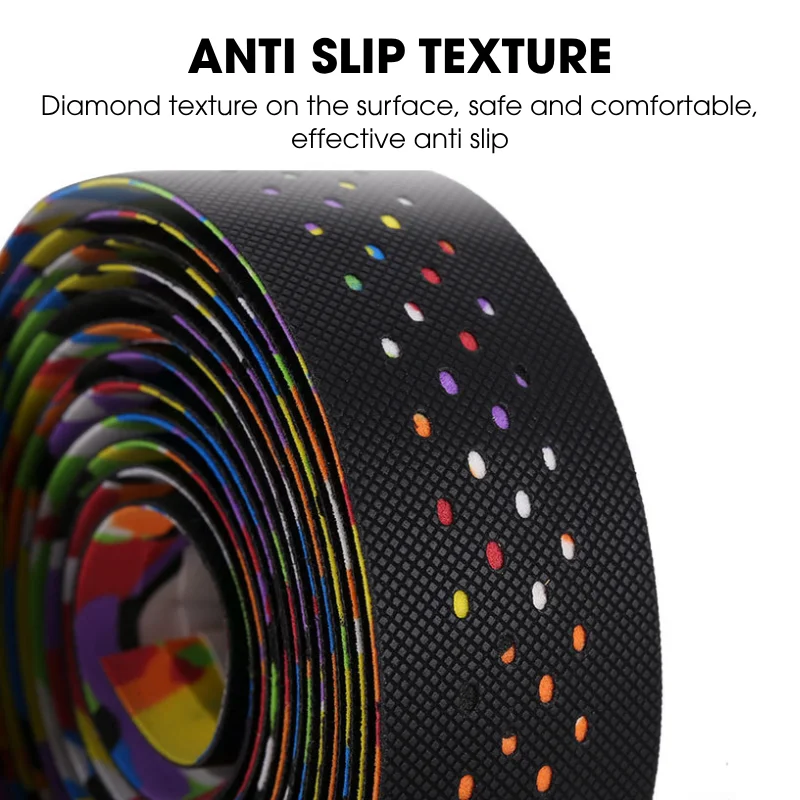 Bicycle Handlebar Tapes Non-slip Road Bike Bar Tape EVA+PU Soft Perforated Breathable Anti-Vibration