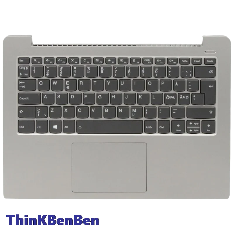 

NDC Nordic Platinum Grey Keyboard Upper Case Palmrest Shell Cover For Lenovo Ideapad 330S 14 14IKB 14AST 5CB0R07583