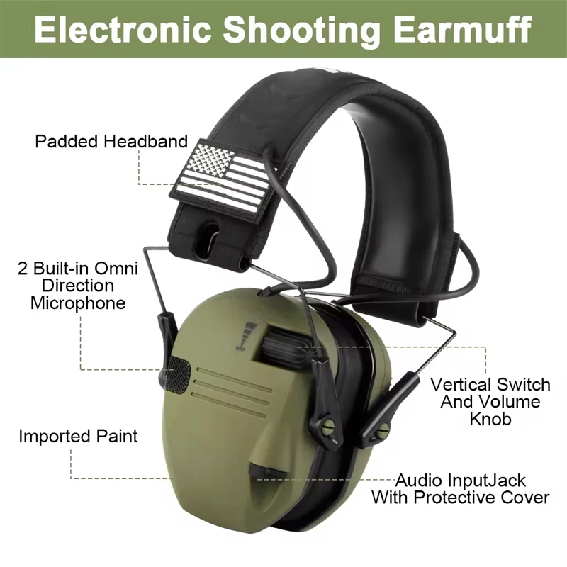 Electronic Shooting Earmuff Impact Sport Anti-noise Ear Protector Sound Amplification Tactical Hear Protective Headset 1PCS/4PCS