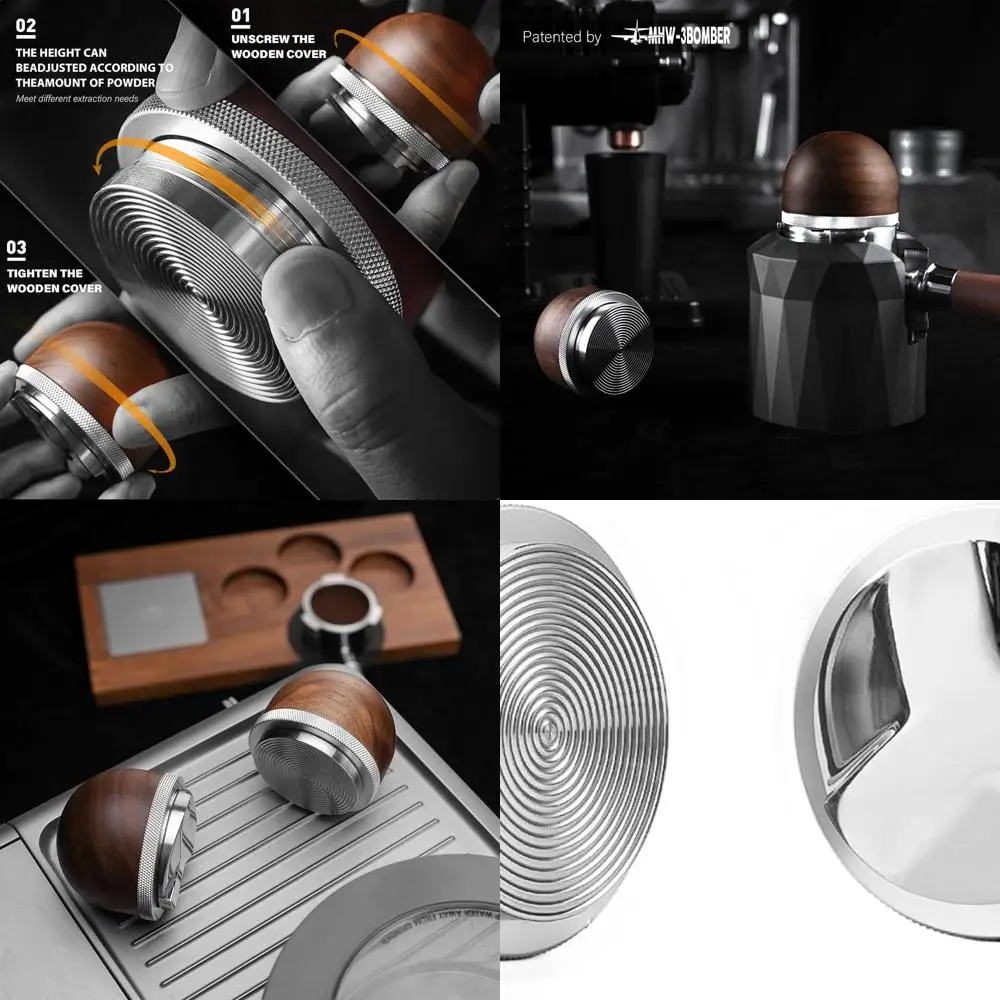 

51mm Espresso Coffee Distribution & Tamping Kit | Precision Distributor and Tamper | Compatible with De'Longhi 51mm Portafilters