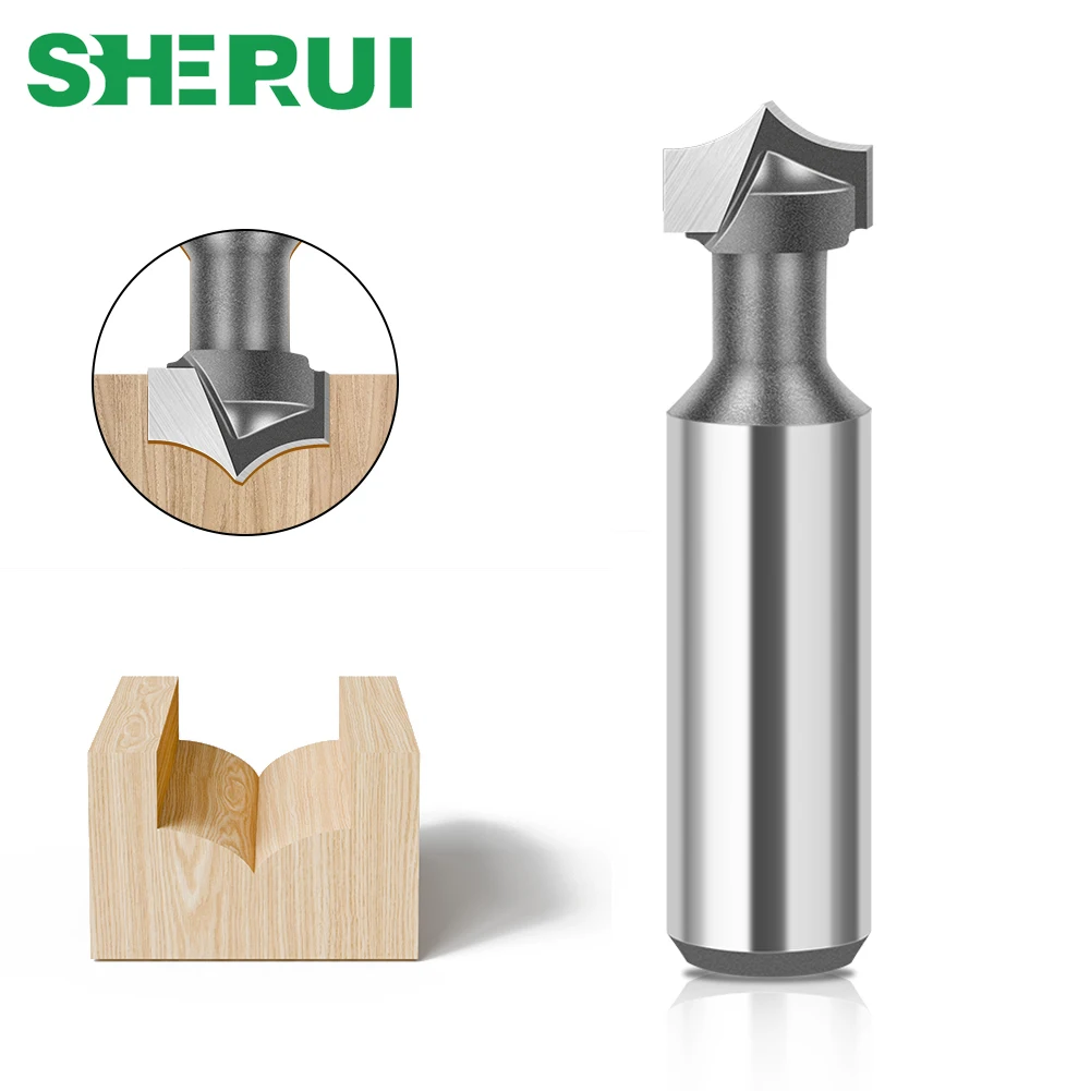 1pc 6mm 12mm Shank Woodworking Tip Carving Router Bit Trimming Machine Line Router Bit Rounding Router Bit Milling Cutter