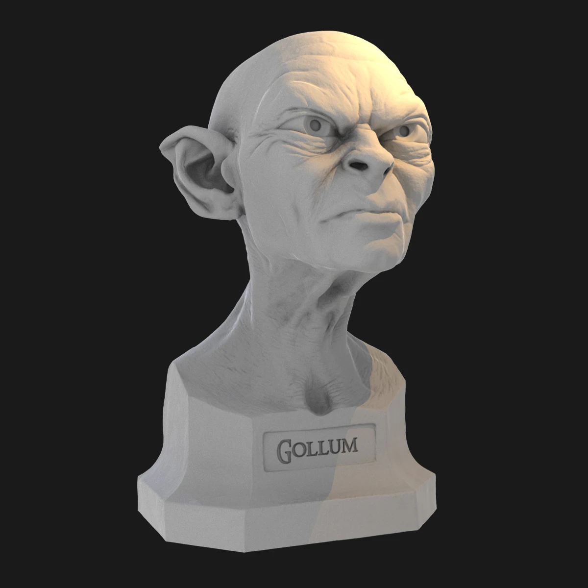 1/10 Die Cast Resin Figure Model Assembly Kit Gollum Bust Model DIY Toy Kit Unpainted Free Shipping