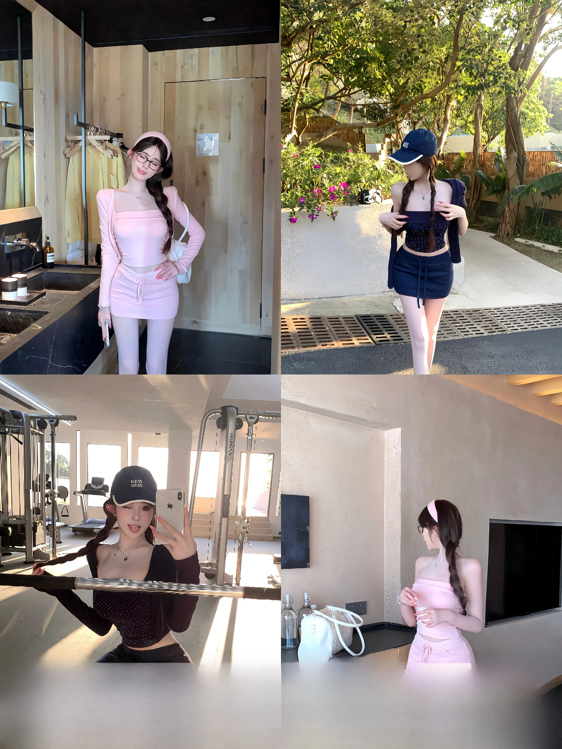 

Swan Miu Spring 2026 Women's Fashion Set Long Sleeve Pure Color High Waist Skirt Tube Top Three-Piece Set Date Outfit
