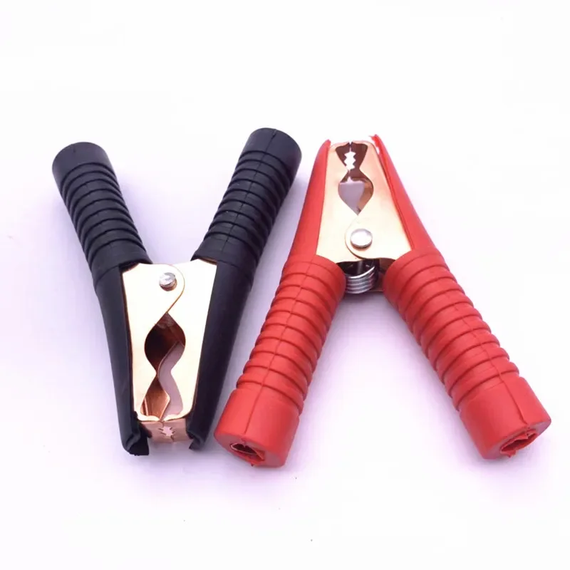 Alligator Clips Hot Car Battery Clamps Crocodile Clip 100A Red Black Electrical Connection Battery Terminals Power Wire Test