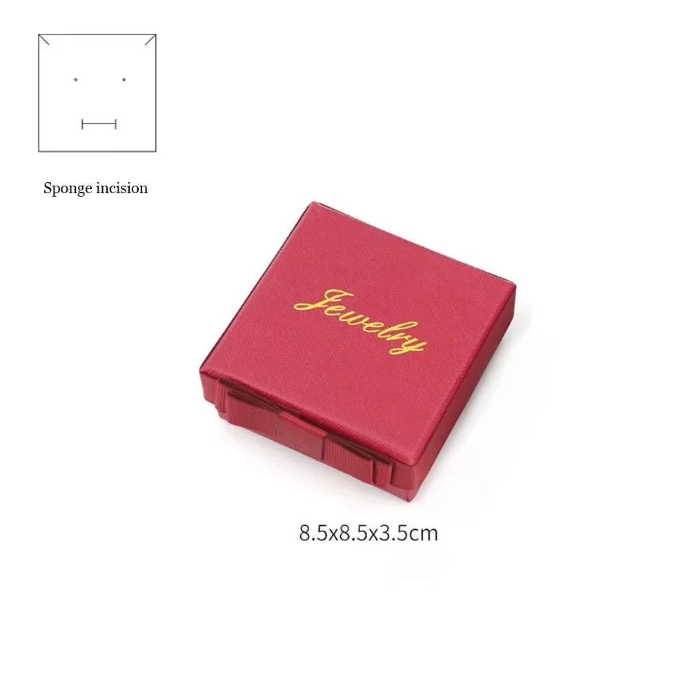 24pcs/Lot Printed for Jewelry Packaging Box Paper Cartoon Gift Display Bow Organizer Pin Souvenir Medal Badge Storage