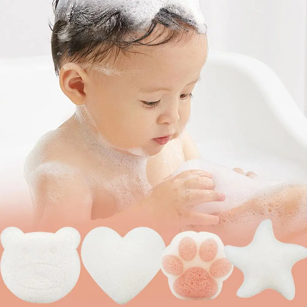 

Милая детская губка для душа, щетка для очищения Konjac, безвредная губка для душа для мытья лица, уход за телом, губка для ванны, инструмент для ванны