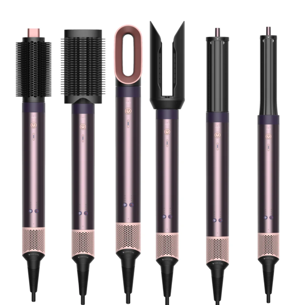 

EU UK KR 6 in 1 Hair Styler & Hairdryer Brush Hot/Cold Air Dryer 1700W Hair Straightener Curling Barrel Brush Salon Hair Dryer