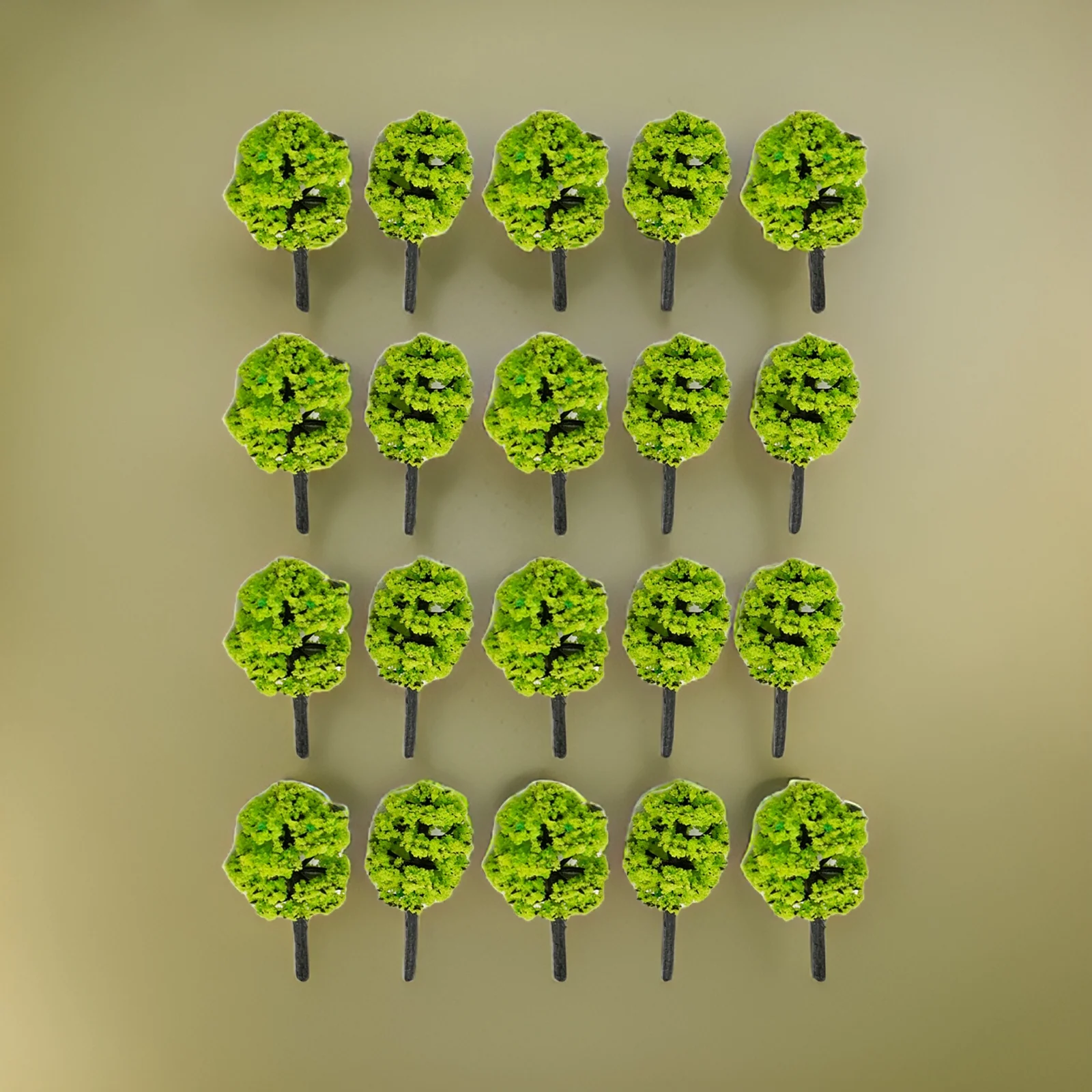 20PCS Model Trees for Train Railroad Diorama Wargame Scenery 1:100 Scale for Model Train Layout and Decoration