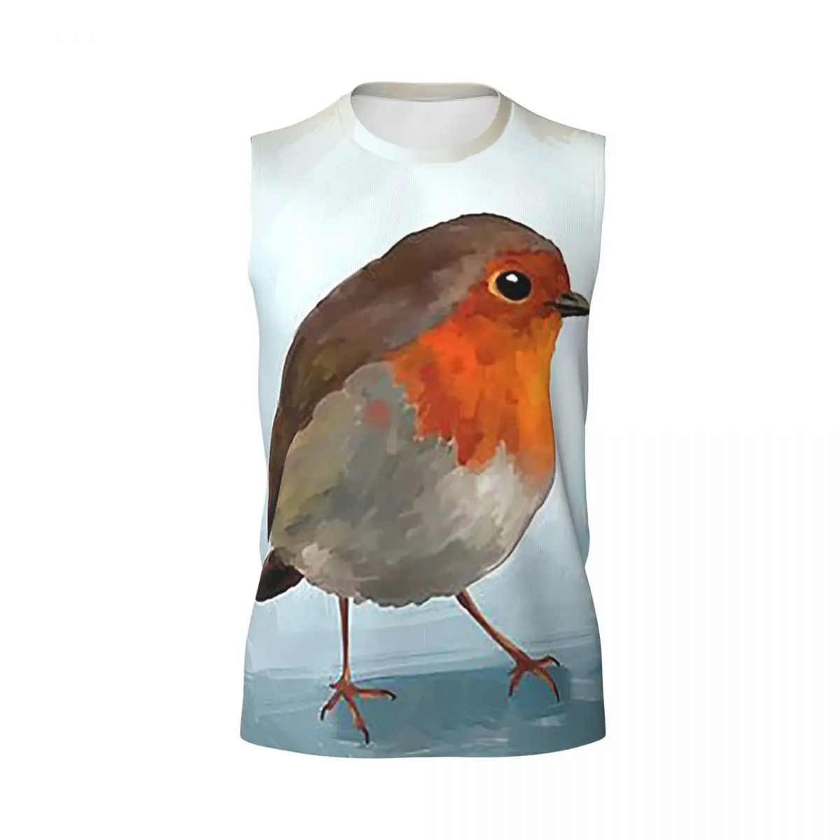 Robin Men Printed Sleeveless T-shirt Casual Hip Hop Street Style Beach Holiday Tank Tops