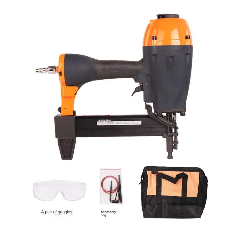 

SR40 Pneumatic air gun woodworking door and window slot air nail gun pneumatic cement air nail gun steel nail gun