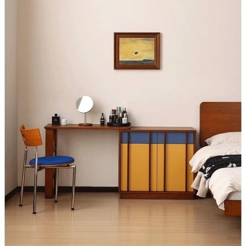 Solid wood dresser integrated cabinet simple color matching storage corner cabinet
