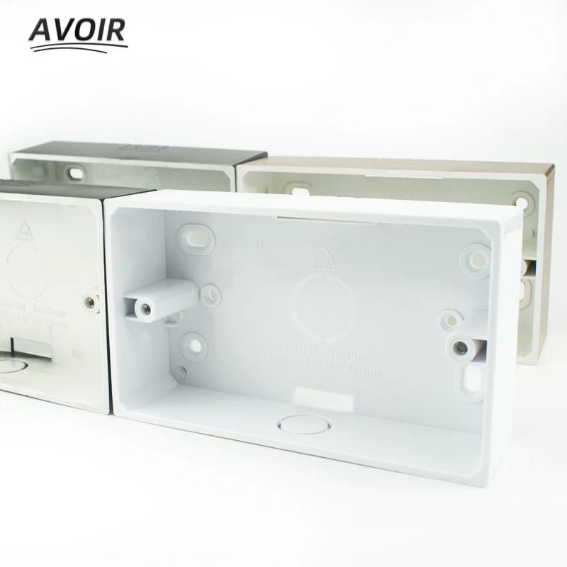 

Avoir Wall Surface Mounted Box 146 Type White Prastic External Junction Case 146mm*86mm Switch Socket Outlet Installation Boxes