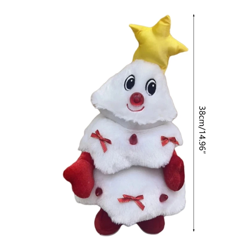 Electronic Toy Music Light Singing Light up Christmas Tree Interactive Singing Plush Toy for Children Christmas Gifts