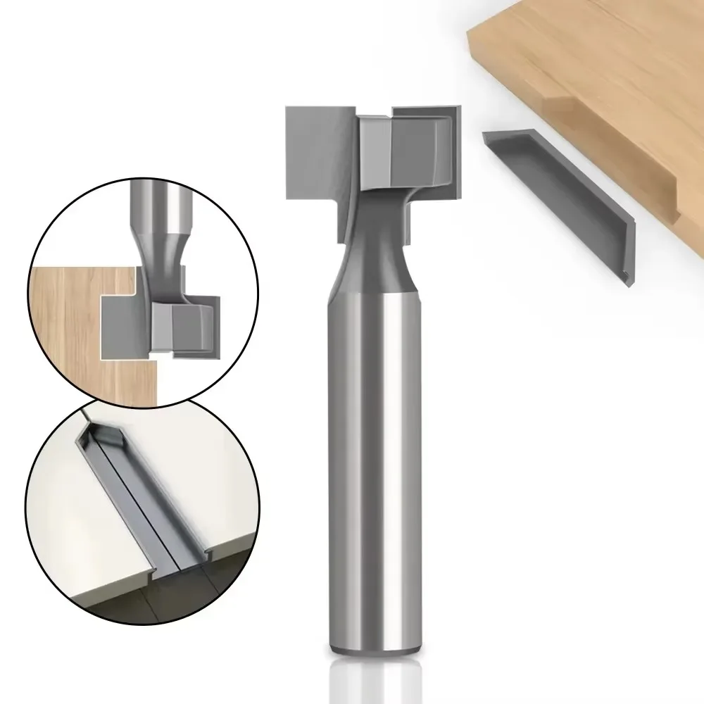 1PC 12mm 1/2′′Shank T-Slot & T-Track Slotting Router Bit Cutting Carbide Alloy with Woodworking Tool T Type Wood Milling Cutter