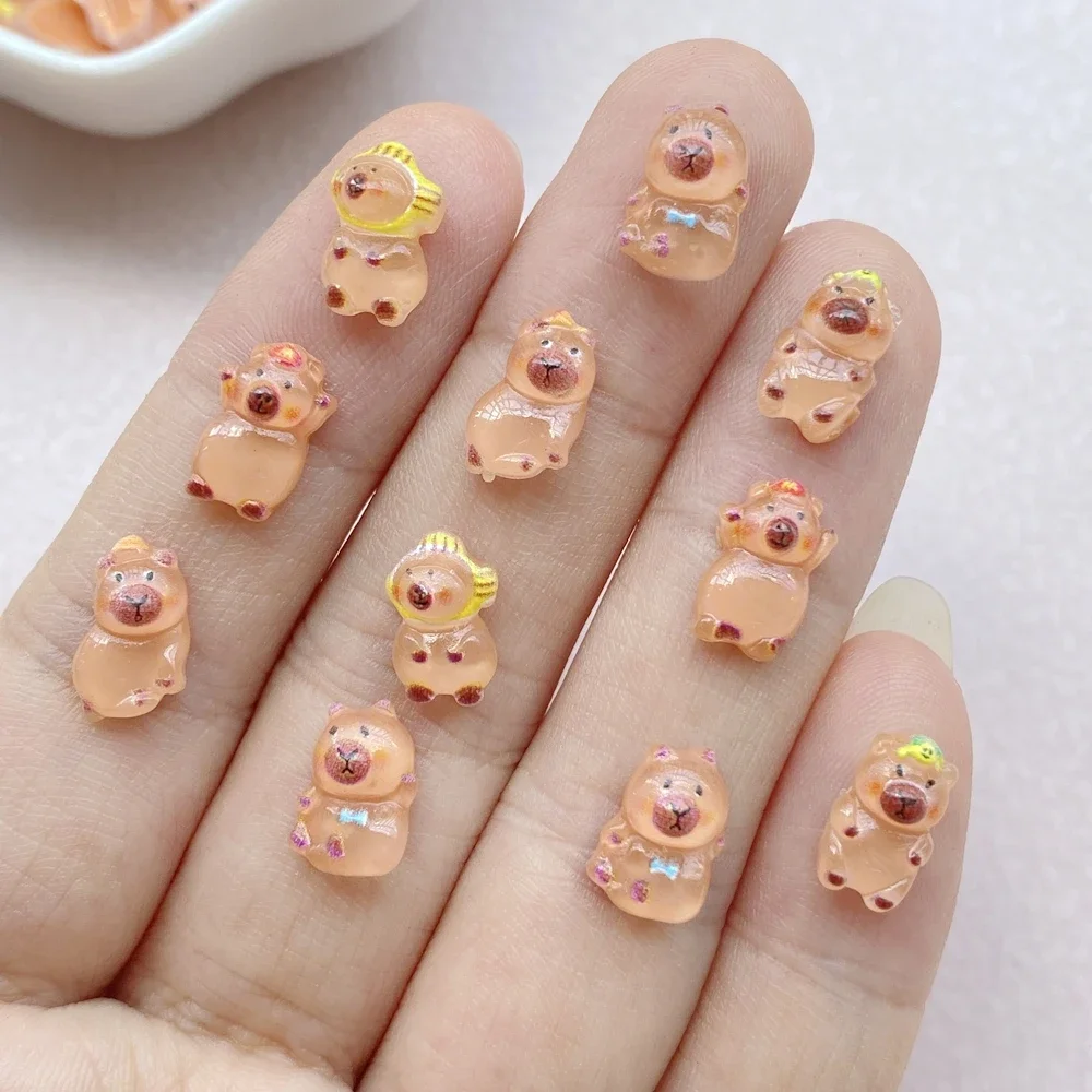 50Pcs New Cute Resin Little Bear Series Flat Back Free Shipping Ornament Jewelry Making Manicure Hairwear Accessories