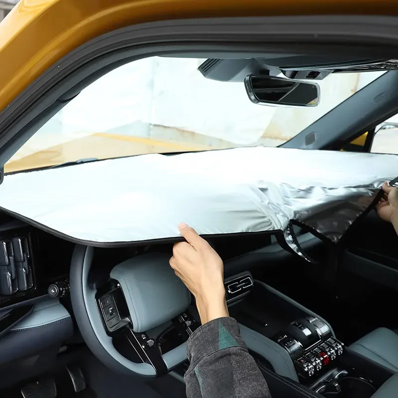 

For BYD Equation Leopard 5 23-26 silver tape Car Front Windshield Sunshade Sun Protection Visor Sunshade Interior Accessories