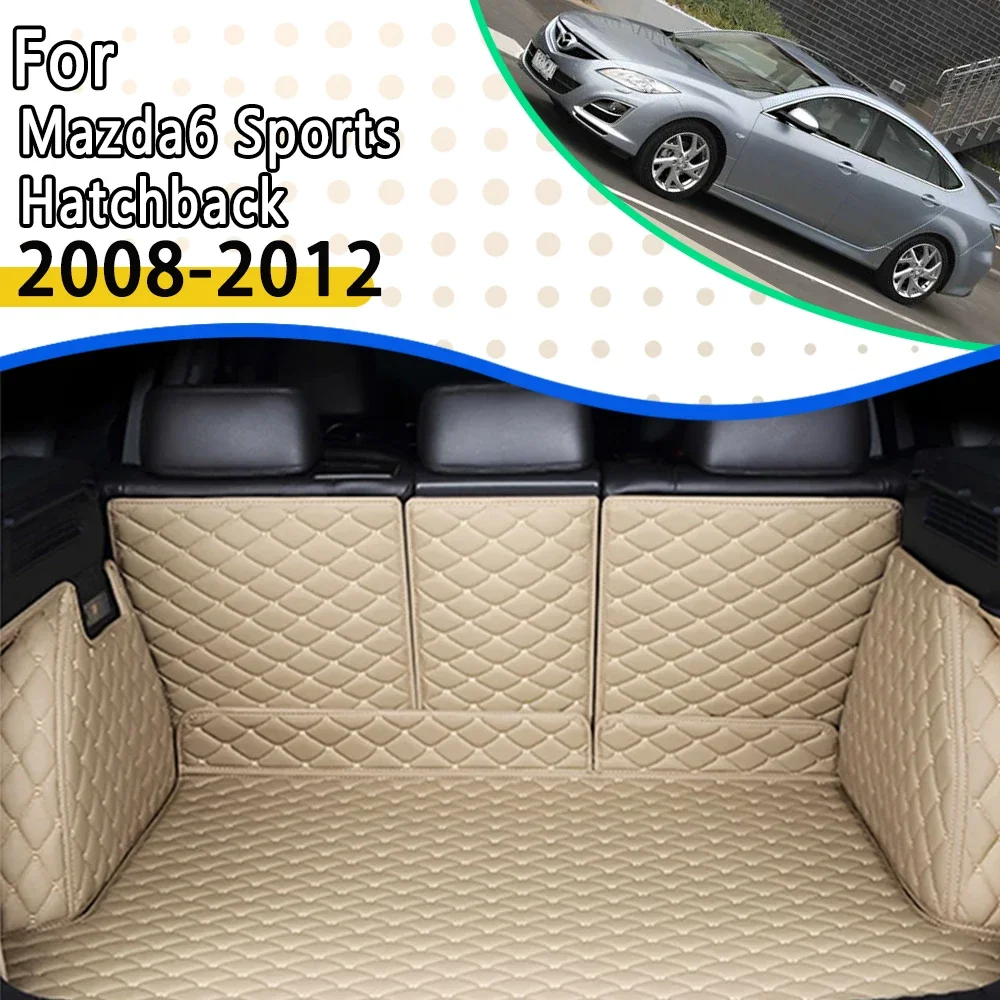 

Задние коврики в багажник автомобиля для Mazda 6 Sports Hatchback GH 2008 2009 2010 2011 2012, антигрязный чехол для хранения багажника, автоаксессуары