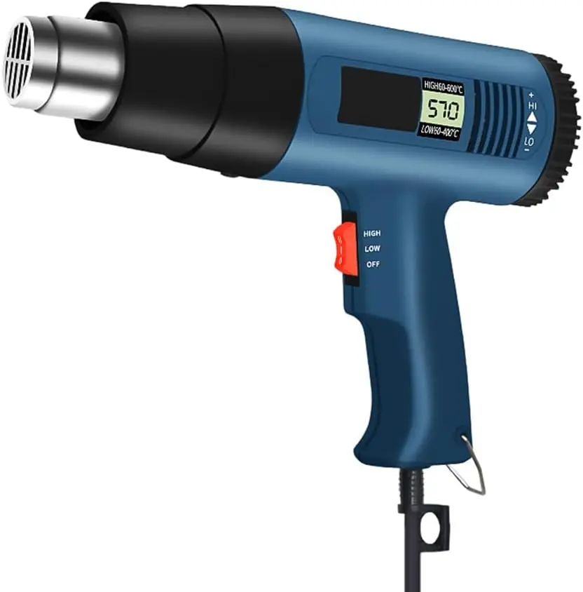 2000W Digital Hot Air Gun for Automotive Film Application, Product Packaging, and Cleaning and Paint Removal