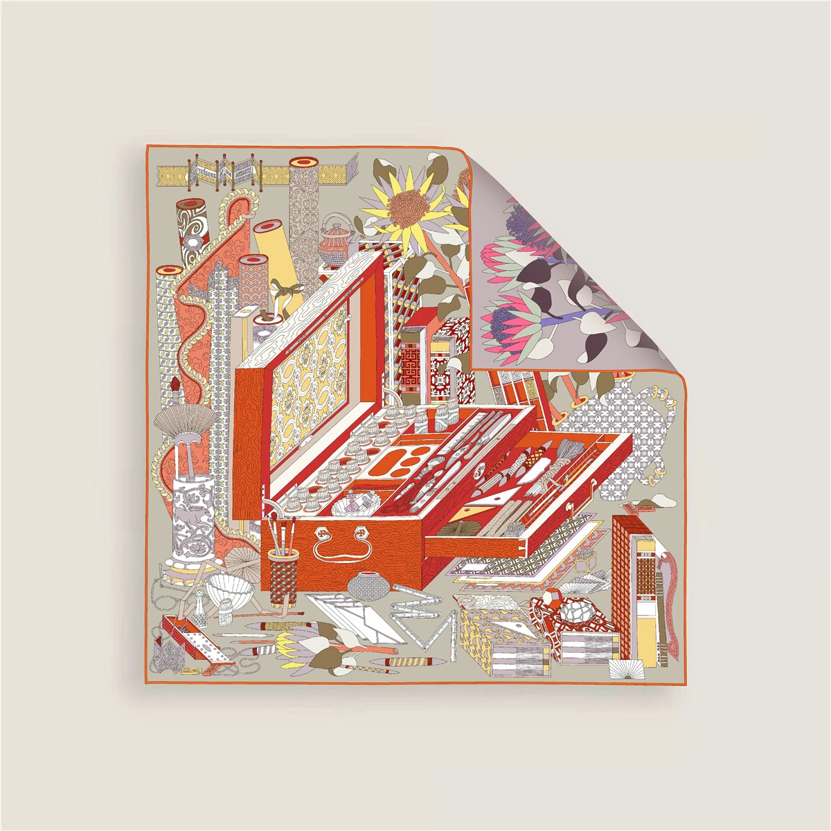 الفاخرة المصممين مزدوجة الوجهين وشاح المرأة ساحة عصابات الحرير حك مع حواف المدرفلة يدويا المرأة رئيس الأوشحة 53*53 سنتيمتر