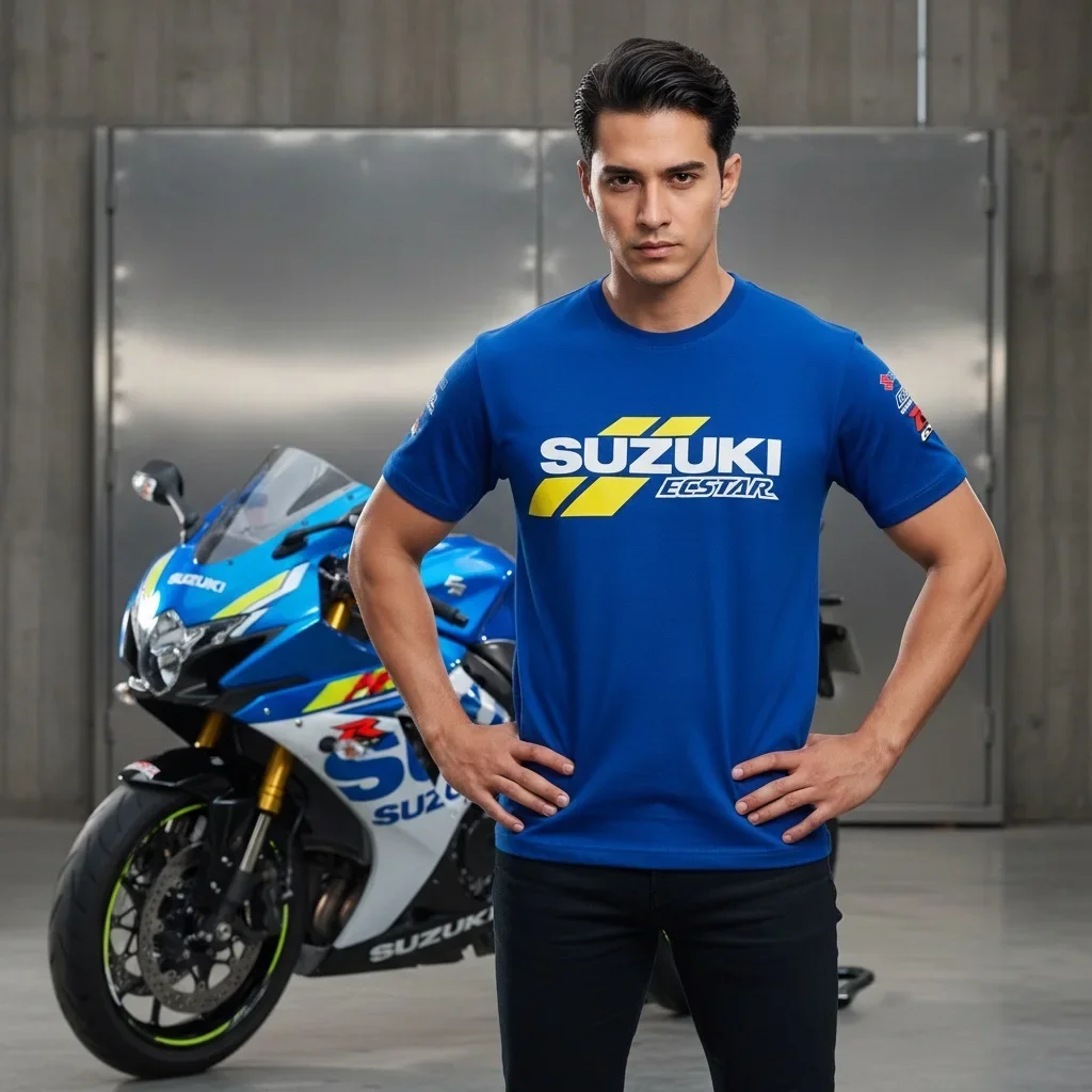 

Hot-selling Suzuki Racing Team Racing T-shirt Suitable for Everyday Outdoor Sports Men's Motorcycle Jacket