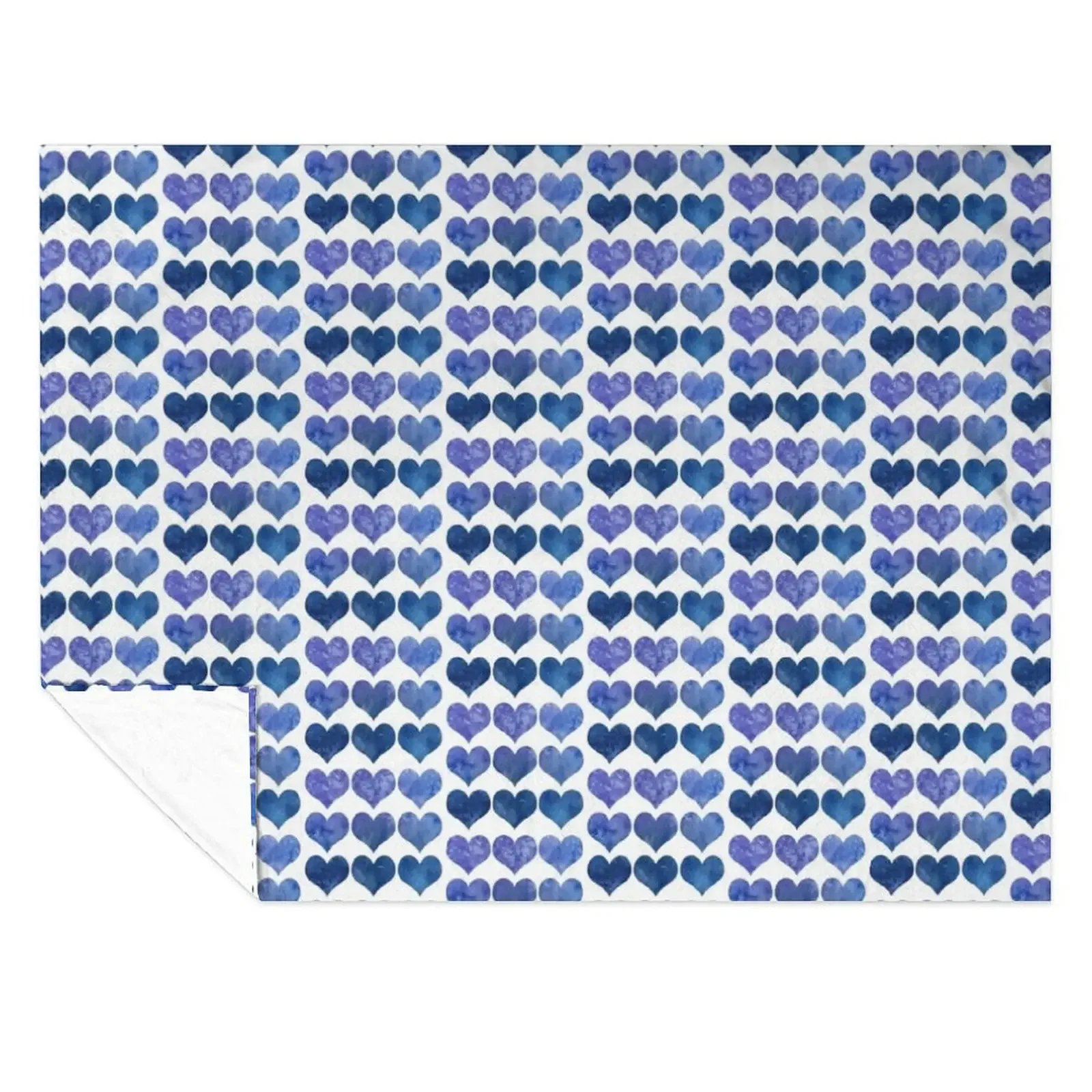 

Blue heart. Throw Blanket funny gift For Decorative Sofa Moving For Baby Blankets