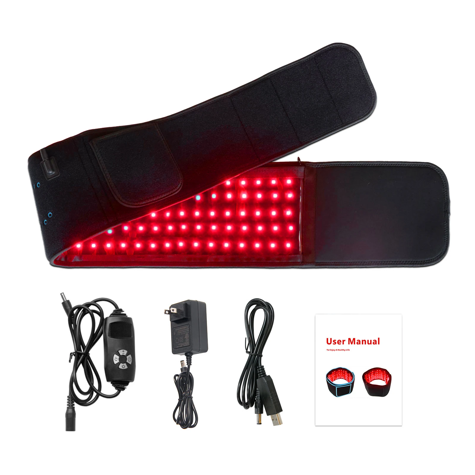 Drop Shipping Body Pad  Custom Waist Lipo Infrared 630Nm 850Nm Led Arm Belts Red Light Therapy Belt Wrap