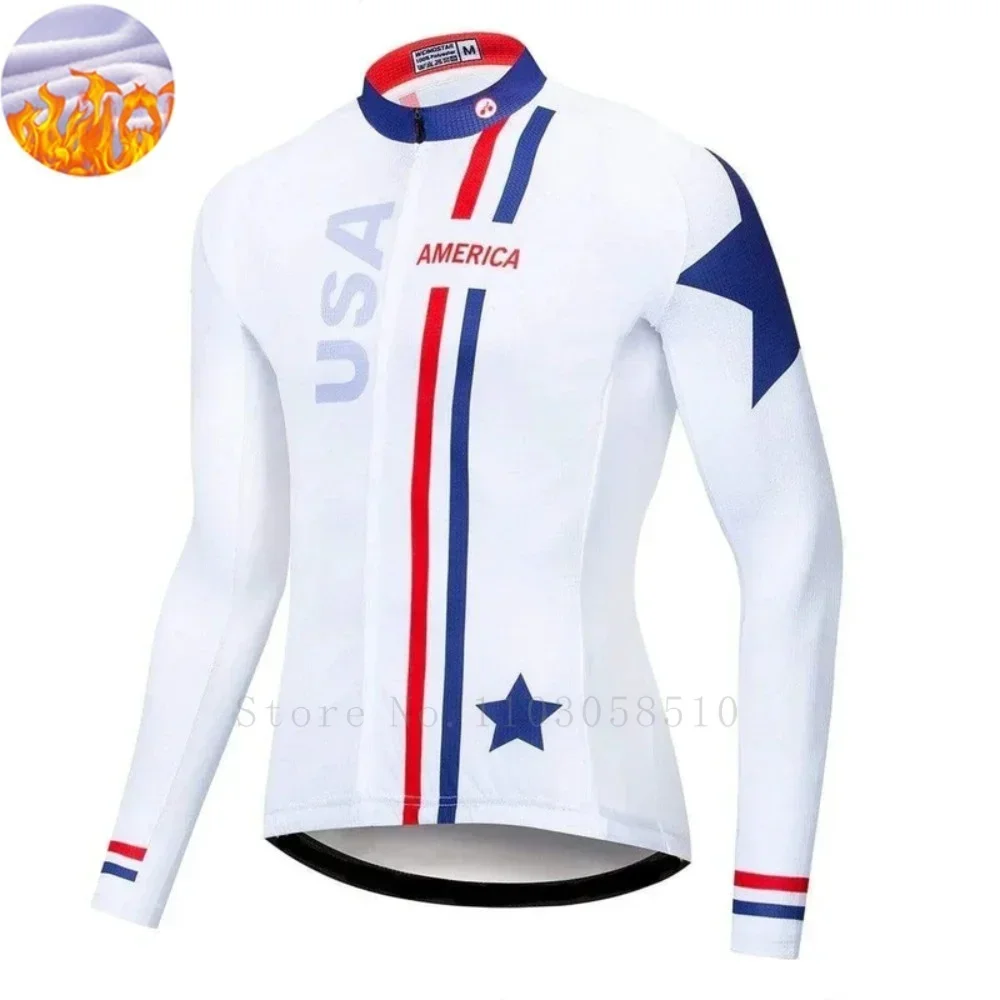 

Зимняя велосипедная куртка для мужчин, флисовое пальто для горного велосипеда/дорожного велосипеда, термоветрозащитный трикотаж, дышащая теплая ветровка 2025