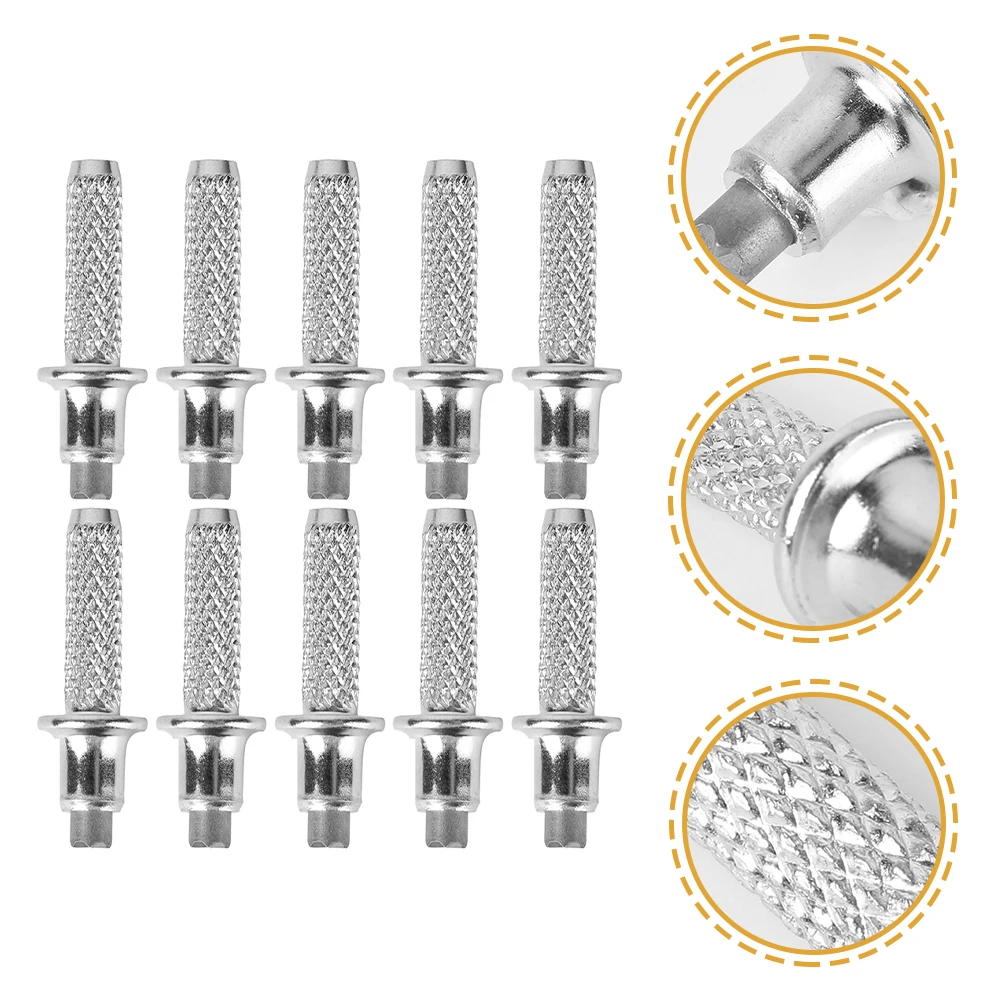 

10 Pcs Walking Stick Trekking Pole Tip Accessories Replacement Parts Hiking Replaceable Tips Poles Alpenstock Silver Travel