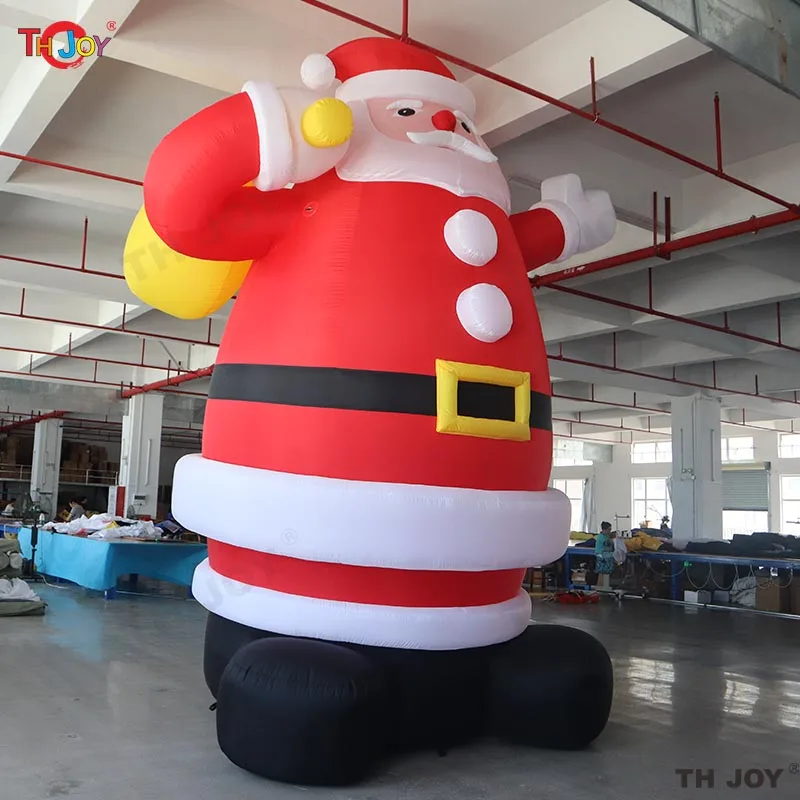 Giant Inflatable Fat Santa Claus 6m High Blow Up Father Christmas For Outdoor Xmas Decoration