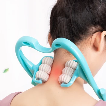 Six-Wheel Manual Cervical Massager for Neck Back Waist - Muscle Tension Relief And…