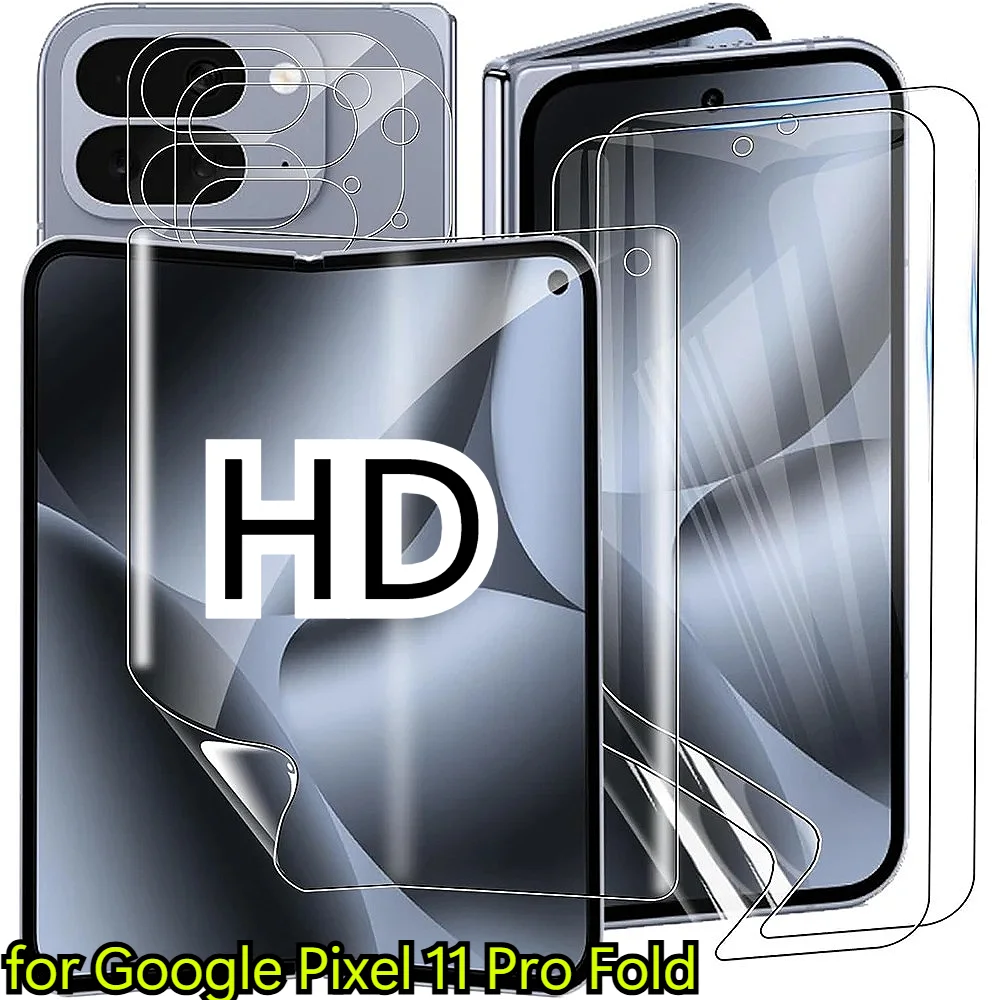 1-3Sets HD Soft Hydrogel Film + Back Camera Lens Glass Protector for Google Pixel 11 10 9 Pro Fold Outer Inner Screen Full Cover