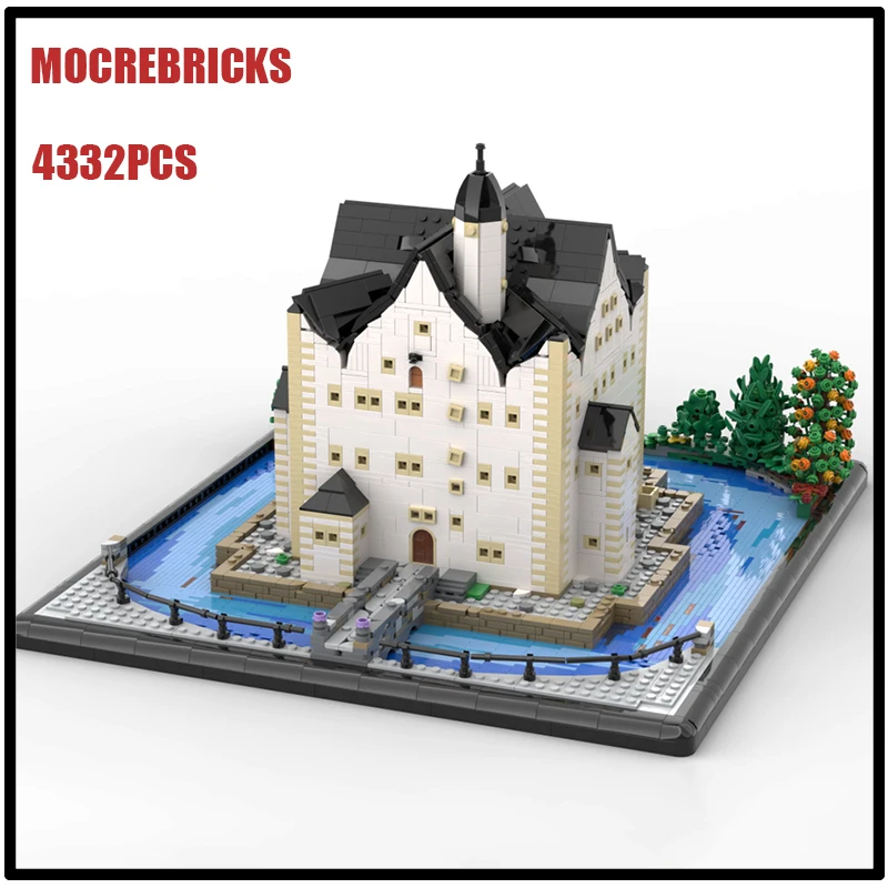 

MOC New Idea Urban Street View Architecture Water Castle Klaffenbach Technology Building Blocks DIY Bricks Toys Kids Gifts Sets