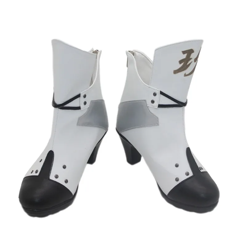 Qiong Jiu – chaussures de Cosplay en cuir PU pour filles, accessoires de Cosplay de première ligne, bottes de carnaval d'halloween, sur mesure