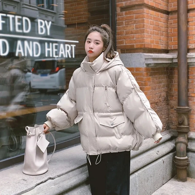 

Down Cotton Jacket Women's 2023 Winter New Korean Version Student Thick Cotton Jacket Bread Jacket