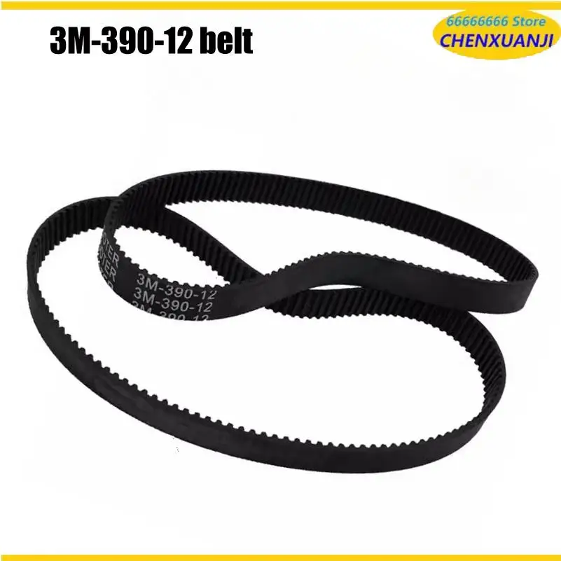 3M-390-12 Drive Belt Durable Thickened Rubber Drive Belt Accessories for Electric Bike E-Bike Scooter Motorcycle