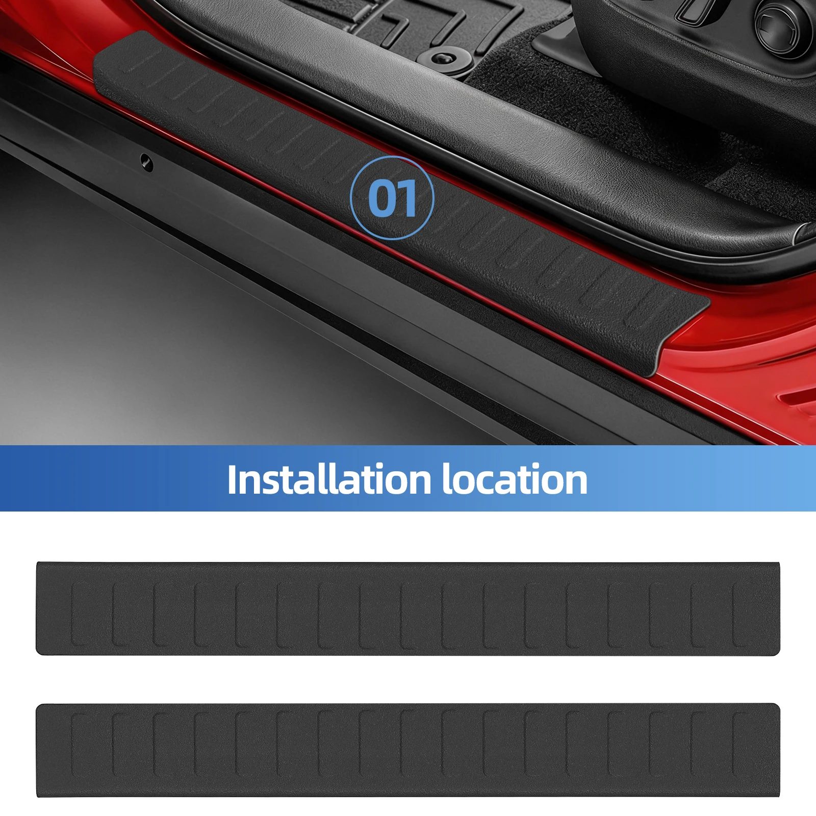 Smabee für Toyota RAV4 2026 Kraftstoff-/Hybrid-Außentürschweller Heckstoßstangenschutz Kratzschutz Auto-Innenausstattung – Detail 1