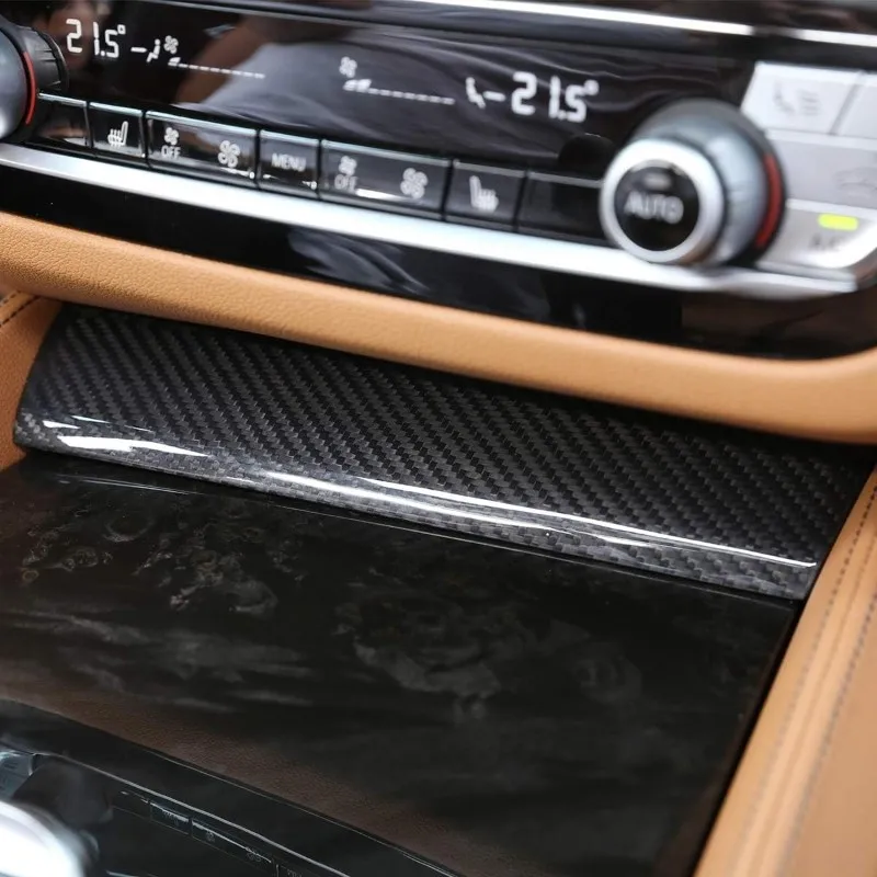 

Для BMW 5 серии G30 G38 2018-2021: накладка на центральный подстаканник из настоящего карбона, декоративная отделка, аксессуары