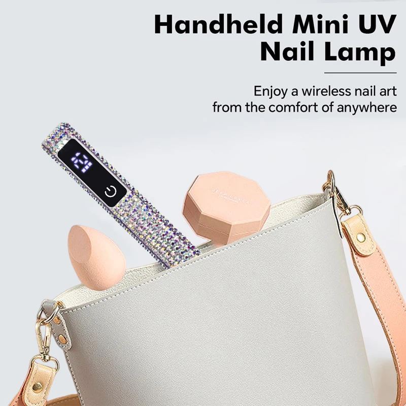 Portable Mini Nail Dryer Lamp Diamond UV LED Nail Light For Curing All Nail Gel Lamp Quick Dry Professional USB Nail Art Tools