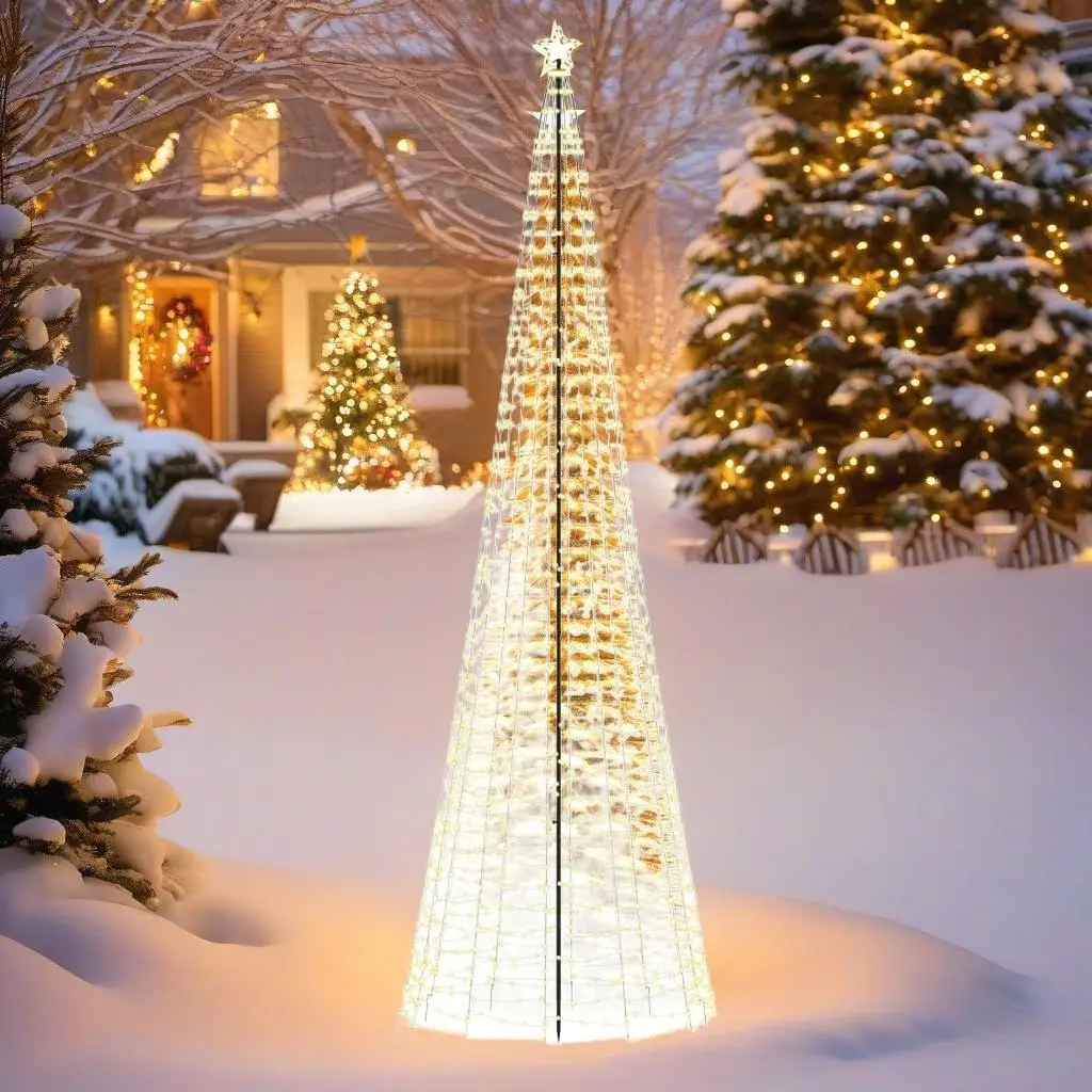 

Warm White Christmas Tree Lights with 1554 LEDs & Ground Spikes - 196.9ft Holiday Outdoor Decoration