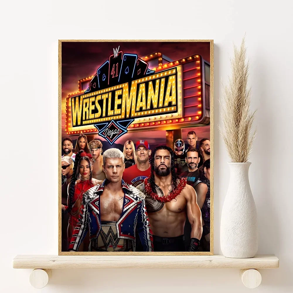 حار W-wwe المشارك الجمالية قماش اللوحة الملصقات والمطبوعات جدار صورة فنية لتزيين غرفة المعيشة