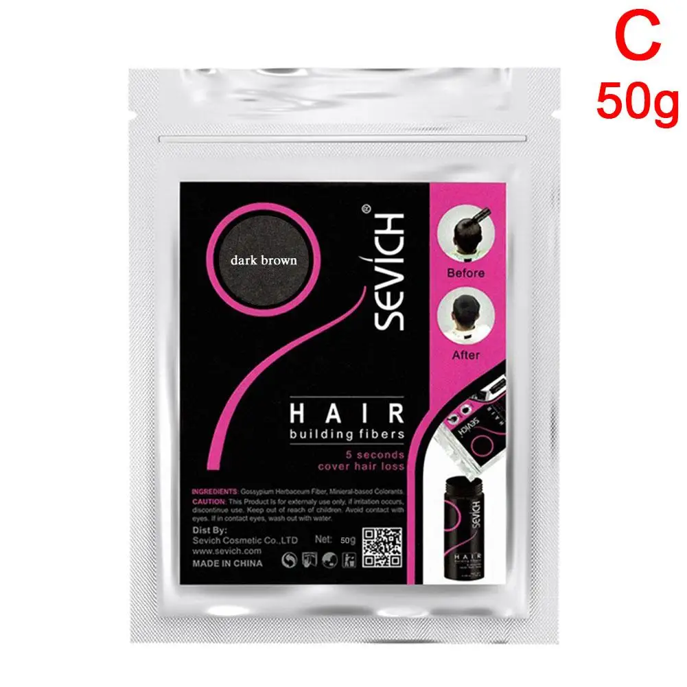 50/100g Hair Fiber Keratin Thickening Fibre Capillaire Instant Regrowth Hair Building Refill Loss Fibers Products Powders C8O8