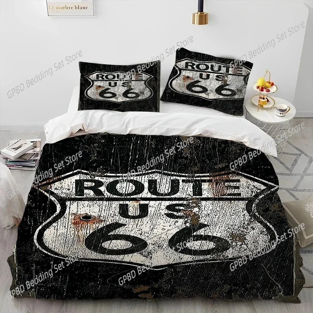 

Historic Route 66,Mother Road,3D NEW Duvet Cover Pillowcase Bedding Set Adult Boy Girl Bedroom Decoration Single Double Large