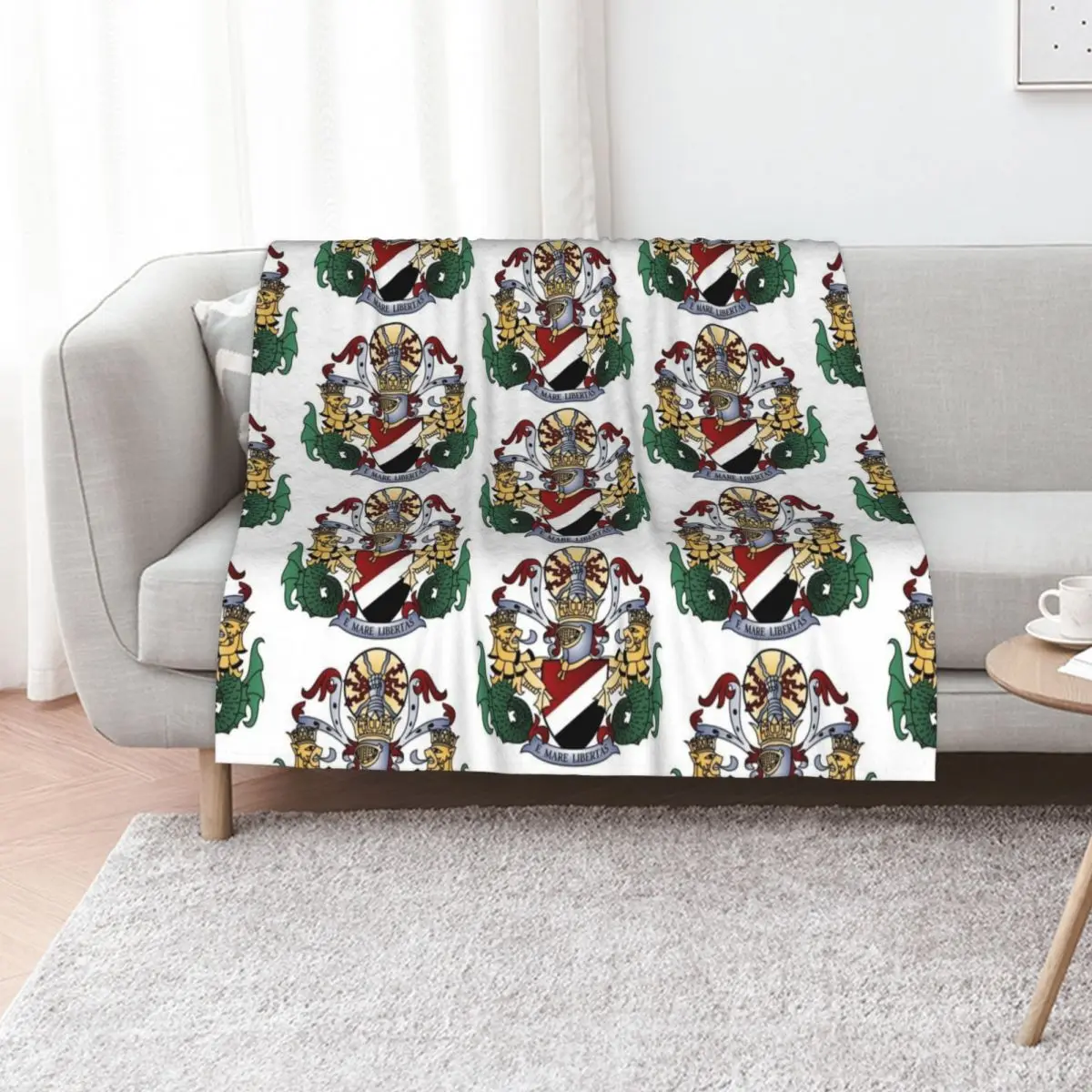 Coat of Arms of the Principality of Sealand Throw Blanket Sleeping Bag Kid'S Softest Thins for babies Beautifuls Blankets
