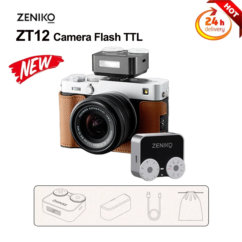Flash de Câmera ZENIKO ZT12 TTL com Medição Automática, Design