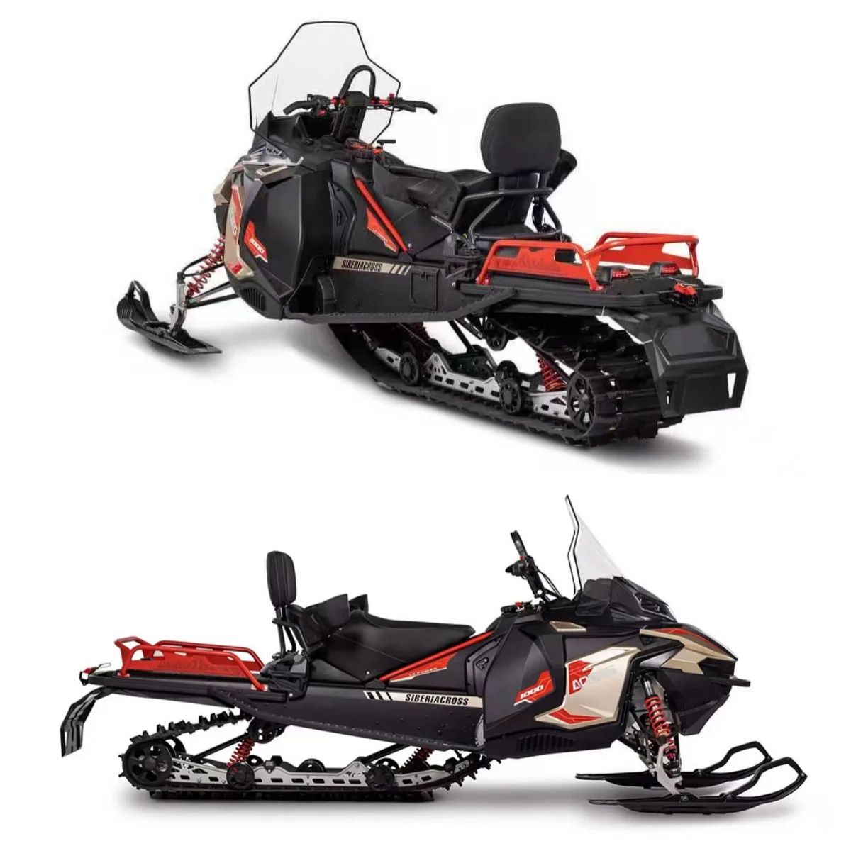 الكبار تزلج دو الثلج Skimobile كبير النزوح الثلج زلاجات لجولة الجبال 4 السكتة الدماغية المحرك 150cc-1000cc قدرة